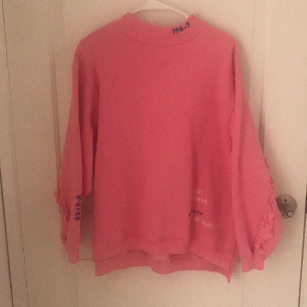Pull&Bear logo Ruffle Detail Sweater